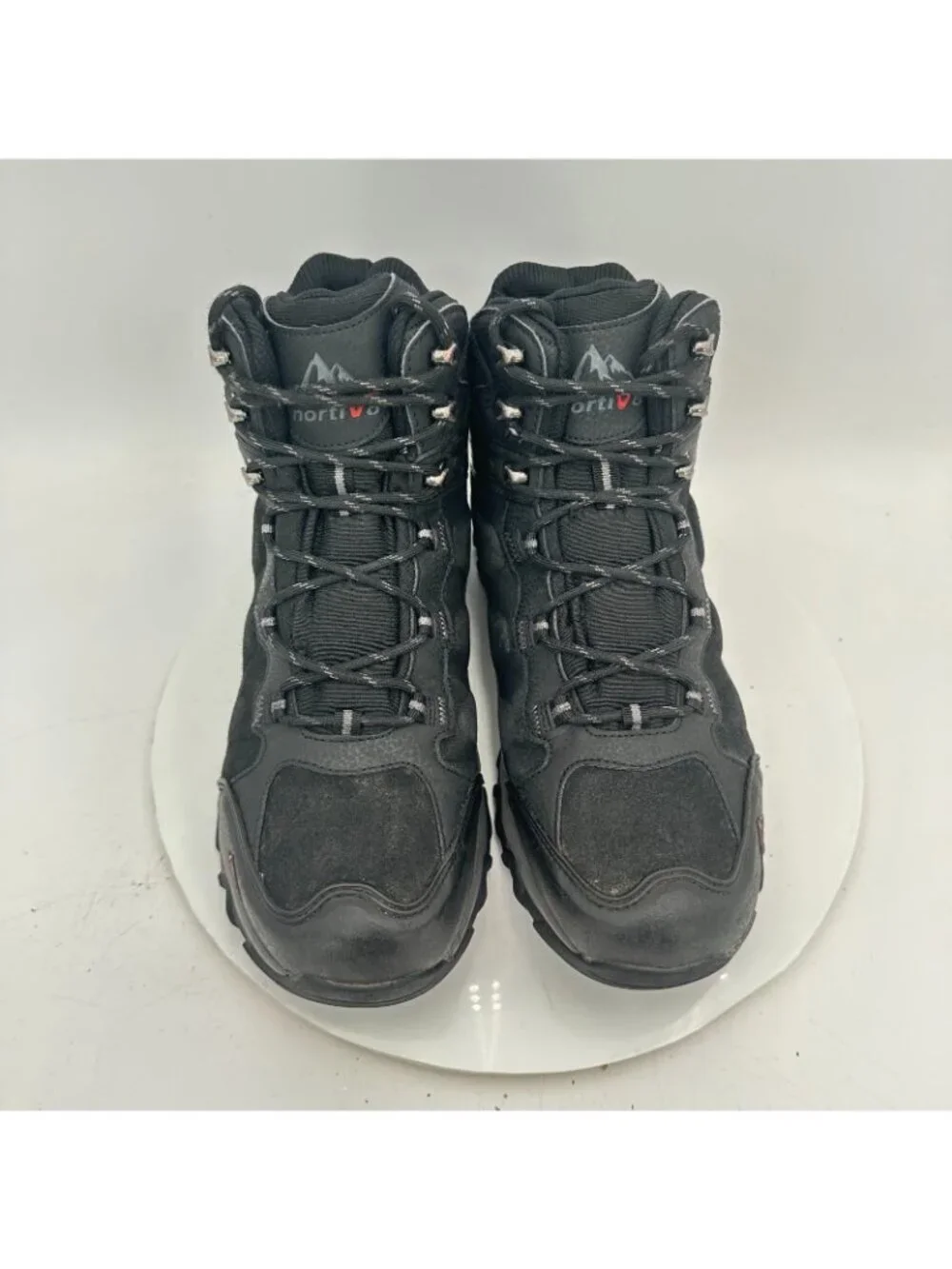 Nortiv 8 Men Size 9.5 Black Waterproof Mountain Hiking Ankle Work Boot